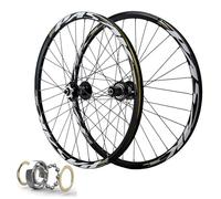 HBSSP 26 Inch Disc Brake Bicycle Rim 32 Spoke 27.5 29 Inch Mountain Bike Front & Rear Wheel QR Sealed Bearing Hubs for 7-11 Speed Cassette(Black,27.5 inch)