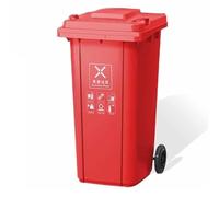 HBSSP 30L/50L/80L/100L/120L/240L Outdoor Garbage Cans With Lids and Wheels for Restaurants/Hospitals/Offices/Warehouses/Home(Red,100L)