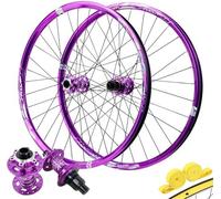 HBSSP Disc Brake Bike Front Rear Wheel,Thru Axle 26 27.5 29in Aluminum Alloy Mountain Wheels 2 4 Bearings for 8-12S Cassette(Front rear wheels,29inch)