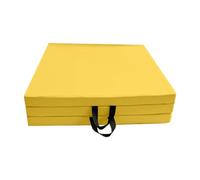 HBSSP Folding Exercise Mat Yoga Mat Foldable 5 Cm Thick Training Stretching Non Slip With Carrying Handles Gymnastics Balance Pad,Yellow(Yellow)