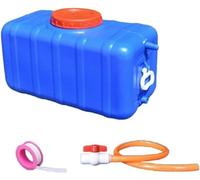 HBSSP RV Bucket Outdoor Water Tank,Large Plastic Storage Tanks Emergency Containers, Portable Camping with Faucet Bucke, & Hiking(Blue,340L)