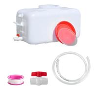 HBSSP Water Storage 25L/35L/50L/80L/110L/200L Thickening Food-Grade White Plastic Rectangular Storage Tank Household Large Water Container(25L)