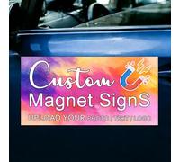 HBTTFR Custom Magnet Stickers, Personalized Vinyl Car Magnets with Text/Logo/Image for Vehicles Full Color Print, No Blow off Easy to Move without Scratching Painting off