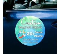 HBTTFR Custom Magnet Stickers, Personalized Vinyl Car Magnets with Text/Logo/Image for Vehicles Full Color Print, No Blow off Easy to Move without Scratching Painting off