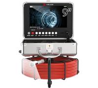 HBUDS Sewer Camera 165ft/50M, Drain Camera, 9 inch HD Monitor Plumbing Camera Snake with Light, IP68 Waterproof Sewer Inspection Camera, Duct Chimney Drain Pipe Cameras with DVR for Plumber &Homeowner
