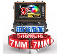 HBUDS Sewer Camera, Self Leveling Drain Camera 200ft with Meter Counter, 7mm Thick Cable, 9" HD Screen 1080P Plumbing Cameras Snake with Light, 5100mAh Battery Duct Pipe Video Inspection Cam DVR 32GB