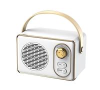 Hburirrty 1 PCS Classical Retro Music Player Sound Stereo Portable Mini Travel Music Player White