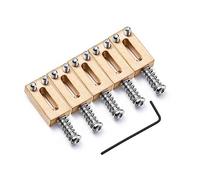 Hburirrty 1 Set Electric Guitar Tremolo Bridge Brass Saddles 10.5MM Replacement Parts for Style Guitar Bridge Replacement