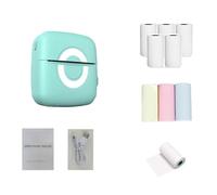 Hburirrty 1 Set Mini Portable Printer Sticker Thermal Printer for Pictures, Photos, Journals