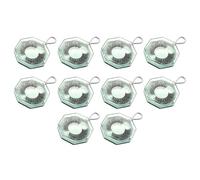 Hburirrty 10 False Eyelashes Box Polygonal Keychain Eyelash Box Empty Eyelash Box with Tray Makeup Eyelash Storage Box (Green)