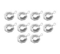 Hburirrty 10 False Eyelashes Box Polygonal Keychain Eyelash Box Empty Eyelash Box with Tray Makeup Eyelash Storage Box (Gray)