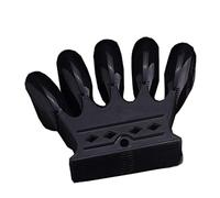 Hburirrty 10 PCS False Nail Art Tips Sticks Nail Polish Color Card Plates Display Swatches Nail Art Practice Templates-Black