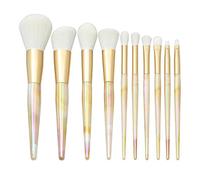 Hburirrty 10 Pcs/Set Makeup Brushes Yellow Marble Makeup Brush Fashion Powder Foundation Blush Eye Shadow Lip