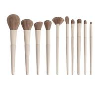 Hburirrty 10PCS Foundation Brush Blush Loose Powder Brush Eye Shadow Highlighter Foundation Brush Tools
