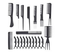 Hburirrty 10PCS Hair Stylists Professional Styling Comb Set Variety Pack Great for All Hair Types,with 10 Clips