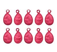 Hburirrty 10Pcs Reusable Cloth Face Towel Women Cleansing Glove Beauty Cosmetic Puff Make Up Microfiber Face Care Towel-rose Red