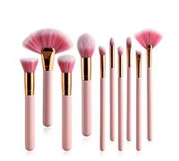 Hburirrty 10Pcs/Set Makeup Brushes Set for Cosmetic Foundation Powder Blush Eyeshadow Blending Make Up Brush Beauty Tool A