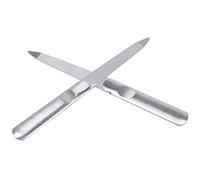 Hburirrty 10Pcs Stainless Steel Professional Double Sided Nail Sanding Grinding Buffer Manicure Nail Art Tools