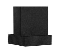 Hburirrty 12 Pack Acoustic Panels,12 X 12 X 0.3Inch Wall and Ceiling Sound Absorbing Panels,for Home,Recording Studio Easy Install Easy to Use Black