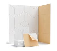 Hburirrty 12 Pack Soundproof Wall Panels, 12x10x0.4inch Self-Adhesive Sound Proof Panels for Home, Recording Studio, Office,Room