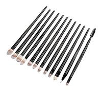 Hburirrty 12Pcs Makeup Brushes Set for Cosmetic Foundation Powder Blush Eyeshadowi Blending Make Up Brush Beauty Tool Black