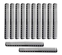 Hburirrty 12PCS Professional Hair Combs Carbon Heat Barber Comb Anti-Static Pro Salon Fine Cutting Comb