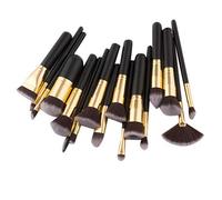 Hburirrty 17Pcs Full Face Eyes Makeup Brush Foundation Concealer Cream Powder Cosmetic Blending Oval Kwasten Makeup Brushes Set