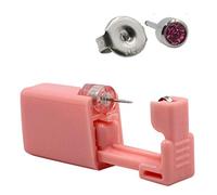 Hburirrty 1Box/6Pcs 4MM Disposable Sterile Ear Piercing Self Ear Piercing Kit Ear Stud Device for No Pain Piercing Tool Rose Red