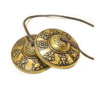 Hburirrty 1Set Tibetan Jingles Handmade Brass Premium Tibetan Jingles Singing Bowl Chakra Healing, Stress Relief, Yoga Meditation Brass