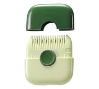 Hburirrty 2-In-1 Hair Cutting Trimmer Barber Comb Bangs Hair Cutter Remover Home Mini Makeup Tools,Green 6.5x7.5cm