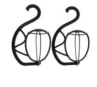 Hburirrty 2 Pack Wig Hanger Portable Hanging Wig Stand, Wig Hanger Holder for Multiple Wigs and Hats Foldabe Wig Holder