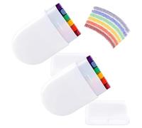Hburirrty 2 Pcs Rainbow Face Body Paint-Gay Pride Day Flag Face Paint-LGBT Rainbow Stripe Crayon for Gays Pride Day