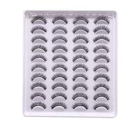 Hburirrty 20 Pairs Lashes, Faux Eyelashes 3D Volume Lashes Pack Handmade Dramatic Thick Crossed Fake Eyelashes Soft