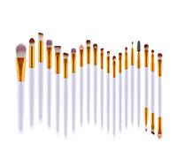 Hburirrty 20Pcs/Set Makeup Brushes Eyeshadow Powder Foundation Women Eyes Eyebrow Lip Eyeliner Brush Cosmetic Tool White