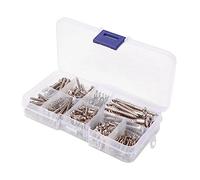 Hburirrty 226Pcs Electric Kit for Pickguard Back Plate Mount Bolt Tool Musical Instruments Part Silver
