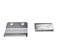 Hburirrty 2Pcs Hair Beard Blade Cutter + Bottom Cutter Electric Shear Replacement for Electric Shear Clipper Set Silver