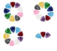 Hburirrty 30Pcs Plectrums Celluloid Guitar Picks 0.46 0.71 0.96mm Colorful Comfortable Feel A