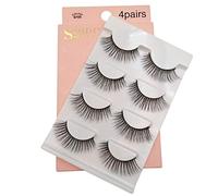 Hburirrty 3D False Eyelashes 4 Pairs of Handmade Eyelashes Natural Thick False Eyelashes Set Eyelash Extension Eyelashes-G105