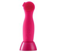Hburirrty 3In1 Silicone Cleansing Brush Deep Cleaning Remove Blackhead Acne Pore Clean Electric Face Cleaner Rose Red