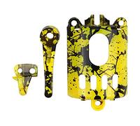 Hburirrty 3PCS/Set DIY Modified Shell for Electric Hair Clipper Accessories Barber Trimmer Case Motor Cover Switch-Yellow