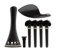 Hburirrty 4/4 Violin Replacement Four-Piece Set of Tailpiece Tailpiece Chin Rest Tailnail String Instrument Accessories