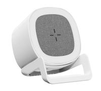 Hburirrty 4 in 1 15W Wireless Charger Stand with Bluetooth Speaker Touch Control RGB Lamp with Phone Holder for Gifts B Easy Install