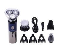Hburirrty 4 in 1 Wet Dry Use Multifunctional Hair Clipper Rechargeable Cordless Electric Hair Clipper Men's Shaver Trimmer Blue