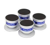 Hburirrty 4 PCS Speaker Isolation Spikes Speaker Base Pads with Non-Slip Base Pad Silver Aluminum Alloy for Turntable Amplifier