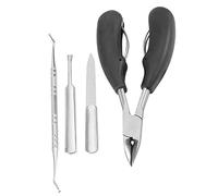 Hburirrty 4 Pcs Toenail Clippers, Thick & Ingrown Toe Nail Clippers for Men & Seniors, Pedicure Clippers Toenail Cutters