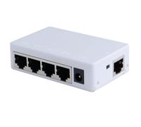 Hburirrty 4 Port POE Extender 100Mbps 1 in 4 Out 250 Meters Network Switch Repeater IEEE802.3af/At for PoE Switch NVR IP Camera
