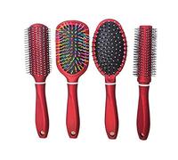 Hburirrty 4Pcs Hair Brushes for Women-Hair Comb Set for Great on Wet or Dry Hair Rainbow Pin Bangs Curly Hair Comb