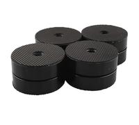 Hburirrty 4Piece HiFi Speaker Isolation Feet Cushion Pads Stand Feet Aluminum Vibration Dampener 40X23mm Black