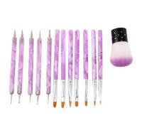 Hburirrty 7Pcs Acrylic Nail Art Brush Set Nail Art Pen Tips UV Builder Gel Painting Brush,with Drill Pen and Brush
