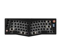 Hburirrty ABM066 Tri-Mode Mechanical Keyboard Ergonomic Gasket Bluetooth VIA Customization Kit Multi-Function,Black